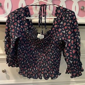 Mid Length Flower Blouse